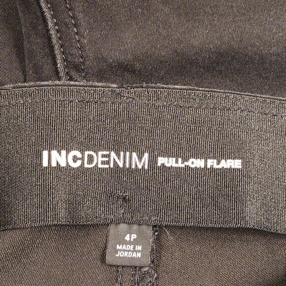 INC International Concepts Pull On Flare High Rise Black Jeans FLAW Womens 4P - Picture 3 of 11